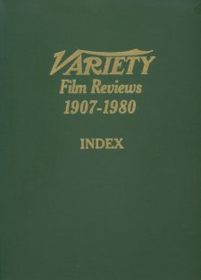 Variety Film Reviews Vol 16 1907-1980 Index