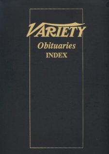 Variety Obituaries Vol 11 Index 1905-1986